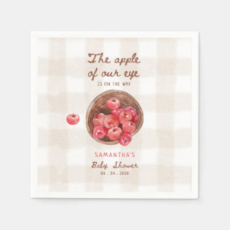 äpple i vårt öga äppelkorg baby shower pappersservett