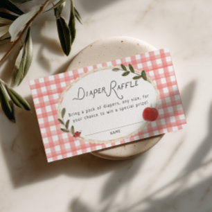 Äpple i vårt öga Baby Shower Blöja Lotteri Tilläggskort