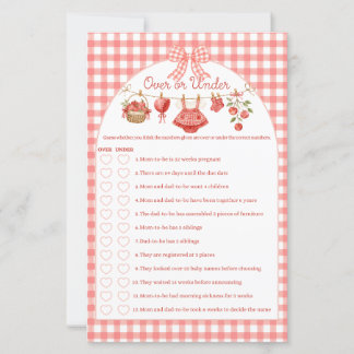 Äpple i vårt öga Baby Shower Röd Gingham Lek