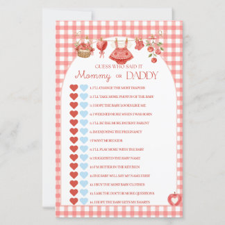 Äpple i vårt öga Baby Shower Röd Gingham Lek