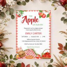 Äpple i Vårt Öga Höst Baby Shower Inbjudan