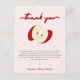 Äpple i vårt öga Höst Bebis Shower Tack Vykort