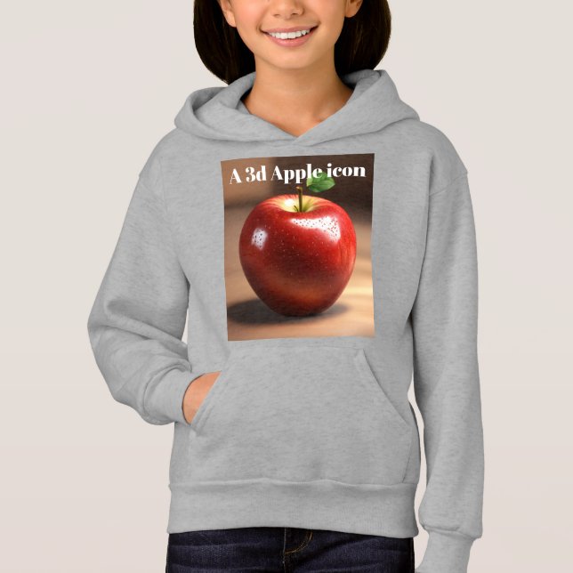 Apple Icon Pullover Hoodie T Shirt (Framsida)