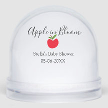 Apple in bloom baby shower red apple name date 