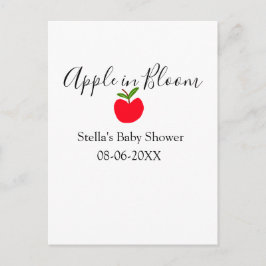 Apple in bloom baby shower red apple name date vykort