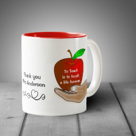 Apple in Hand Teacher Appreciation Mugg