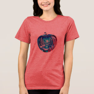 Apple Inspirerad Mark Grafisk Tri-Blandning T-Shir T Shirt