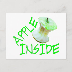 Äpple inuti vykort