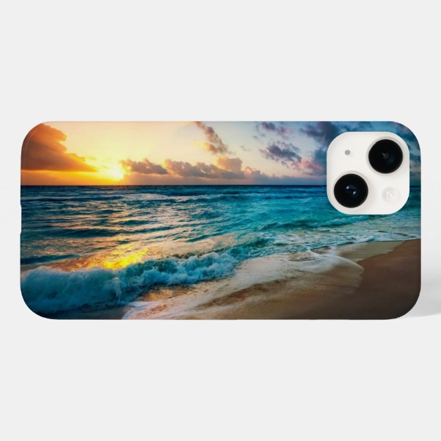 Apple iPhone 14 Fodral-Ocean Beach Sunset (Baksida (horisontell))