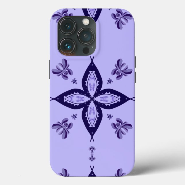 Äpple iPhone-fodral med blomdesign (Baksida )