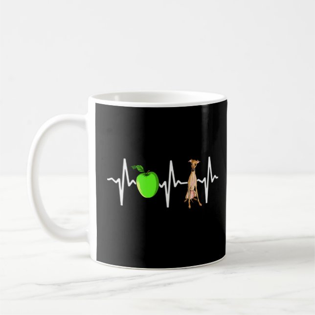 Äpple italiensk greyhound Heartslag Hund Kaffemugg (Vänster)