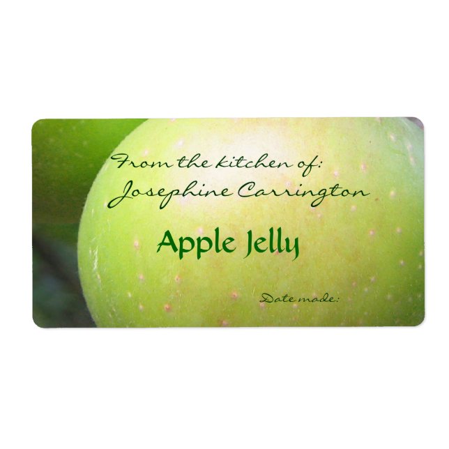 Apple Jelly Canning Labels Fraktsedel (Framsidan)