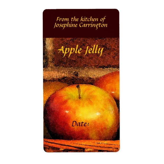 Apple Jelly Labels Fraktsedel (Framsidan)