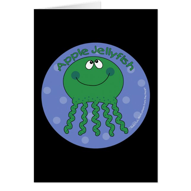 Apple Jellyfish Hälsningskort (Framsidan)