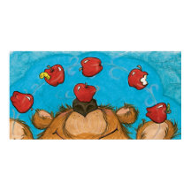 Apple Juggling Bear/Poster Artist Print