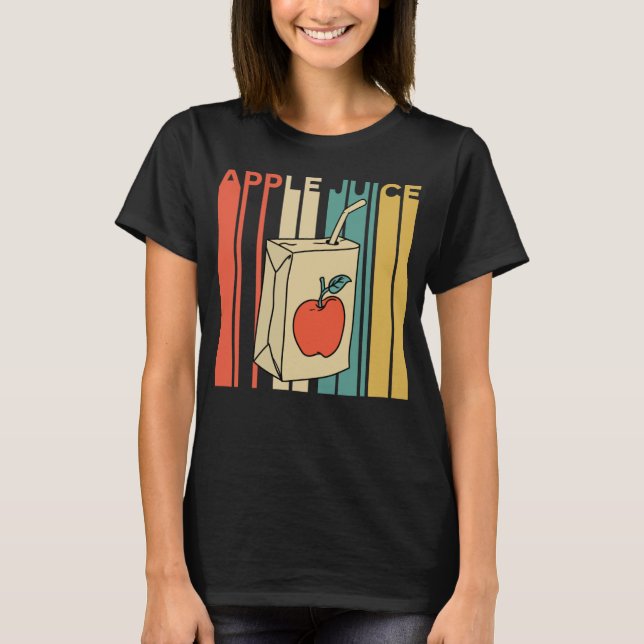 Apple Juice Vintage Retro T Shirt (Framsida)