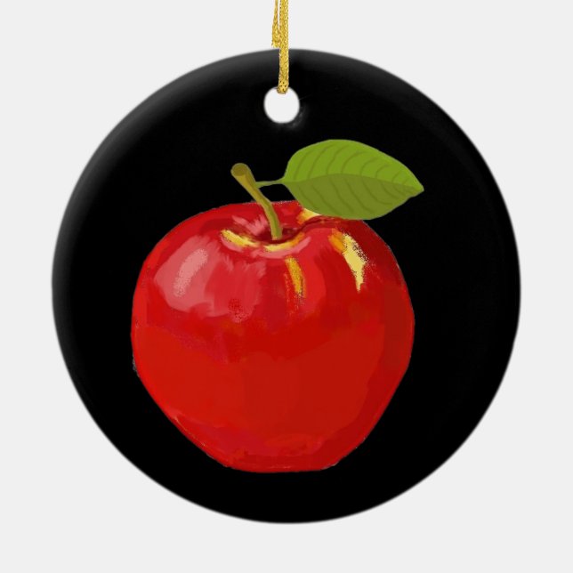 Apple Julgransprydnad Keramik (Baksidan)