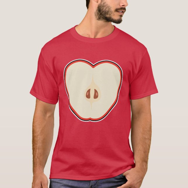 Apple Lazy DIY Halloween Costume Funny Fruit T Shirt (Framsida)