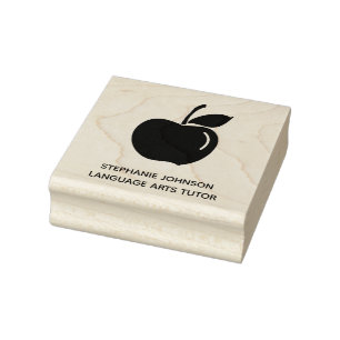 Äpple Logotyp Lärare Tutor Hem Företag Stämpel