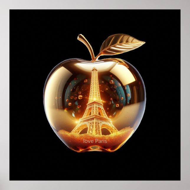 Apple Love Paris Poster (Framsidan)