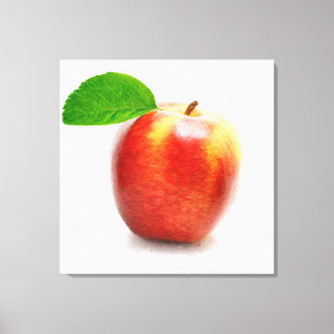 Apple-målning, arbetsyta canvastryck