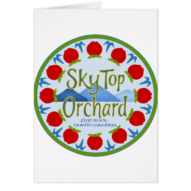 Apple Mandala - blått Hälsningskort (Framsidan)