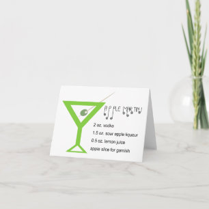 Apple Martini-anteckningskort Kort