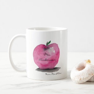 Apple med lärarenamn, från student, anpassningsbar kaffemugg