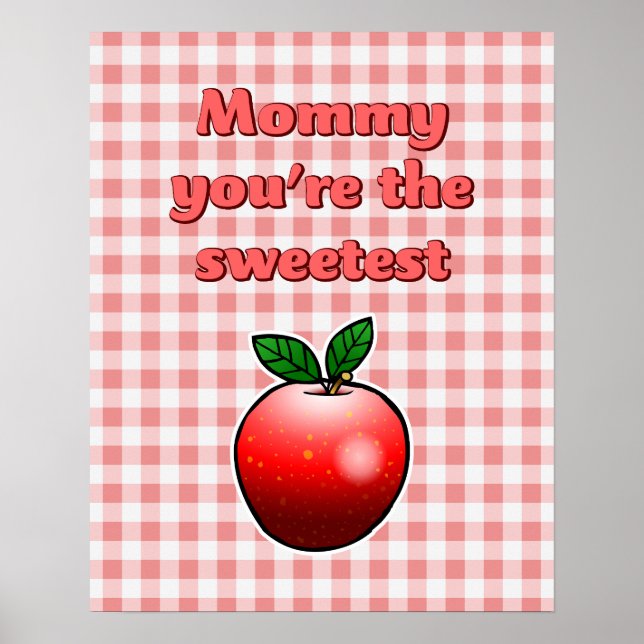 Äpple med mjukt rött äpple poster (Framsidan)