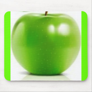 äpple med stor grönt musmatta