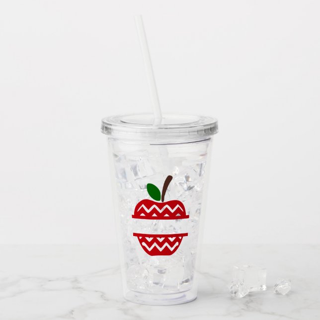 Apple MonogramTumbler Take Away Mugg (Framsida Ice)