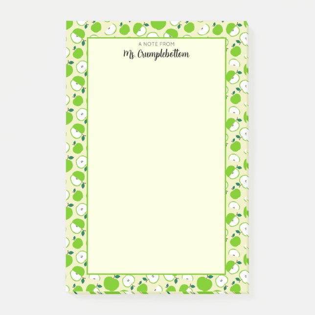 Apple Mönster A Note från Lacher Cute Post-it Block (Framsida)