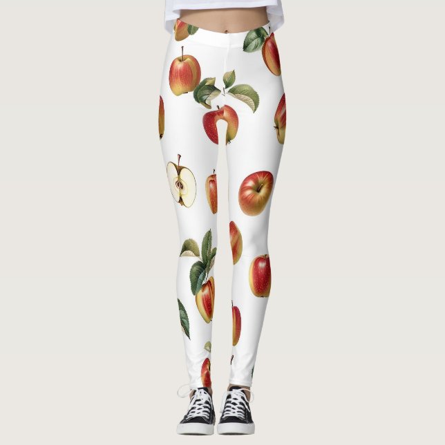 Apple Mönster Leggings (Framsida)