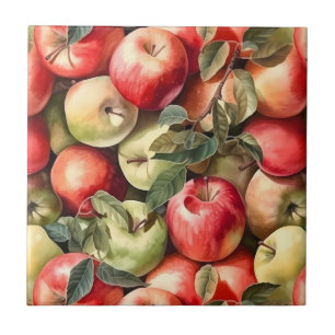 Apple Mönster Tile Kakelplatta