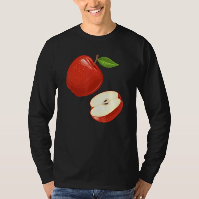 Äpple Motif Fruit Healthy Apple T Shirt (Framsida)