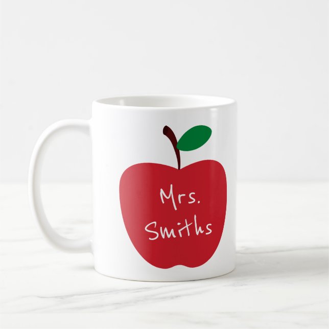 Apple Mrs. Teacher  Kaffemugg (Vänster)