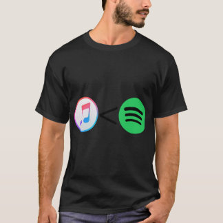 Apple Music<Spotify Sticker T Shirt