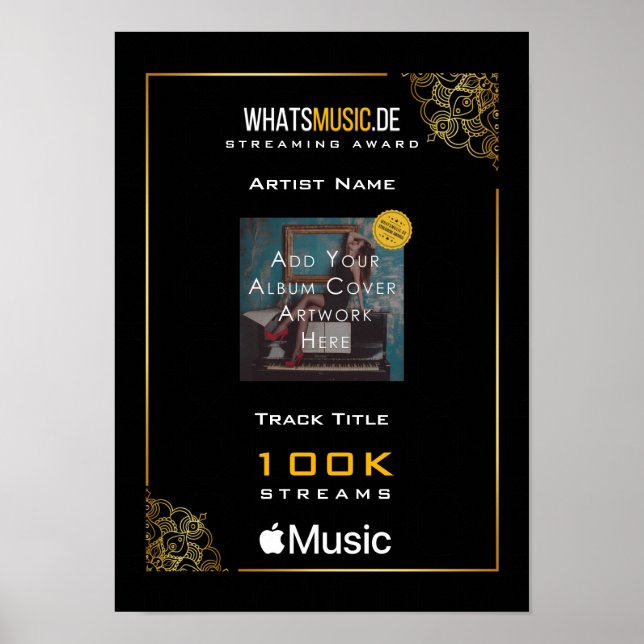 Apple Music Streaming Award Poster (Framsidan)