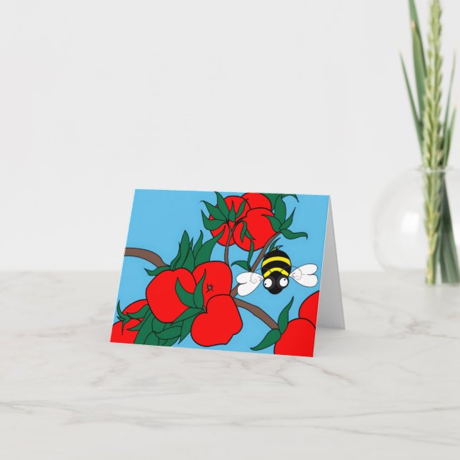 Apple Note Card (tomt invändigt) Tack Kort (Framsida)