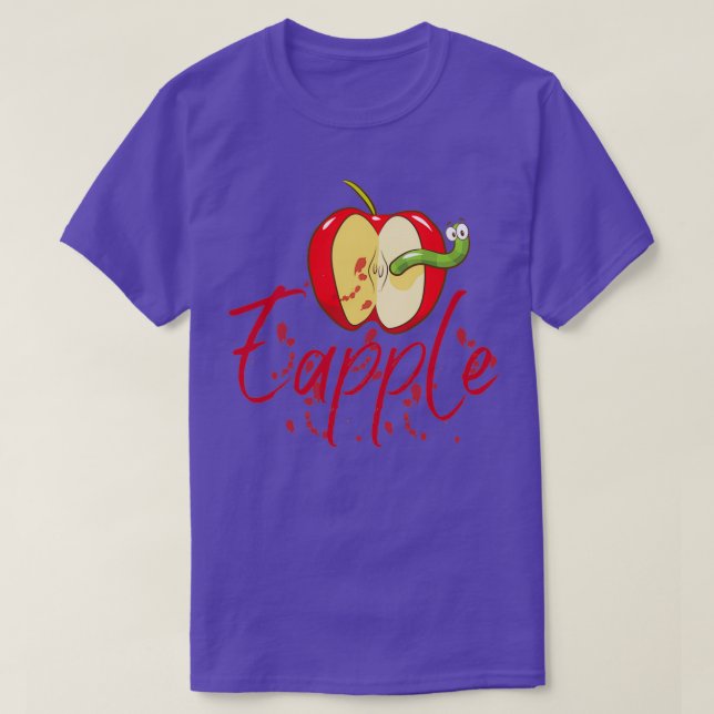 Äpple och funny snake Classic TShirt T Shirt (Design framsida)