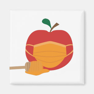 Äpple och honung med Orange Ansikte-mask Magnet