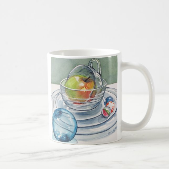 Apple och klar Glass mugg (Höger)