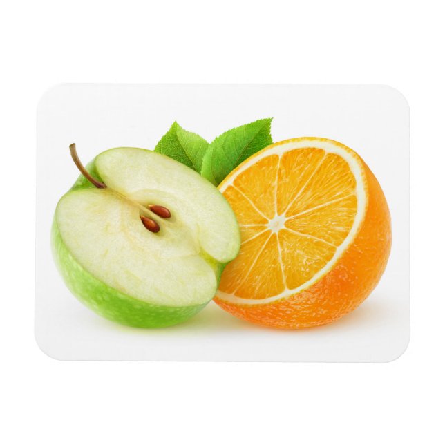 Äpple och orange magnet (Horisontell)