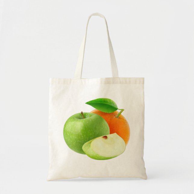 Äpple och orange tygkasse (Framsidan)