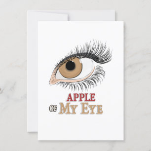 Apple of My Eye Ögonfransar Konst Kort