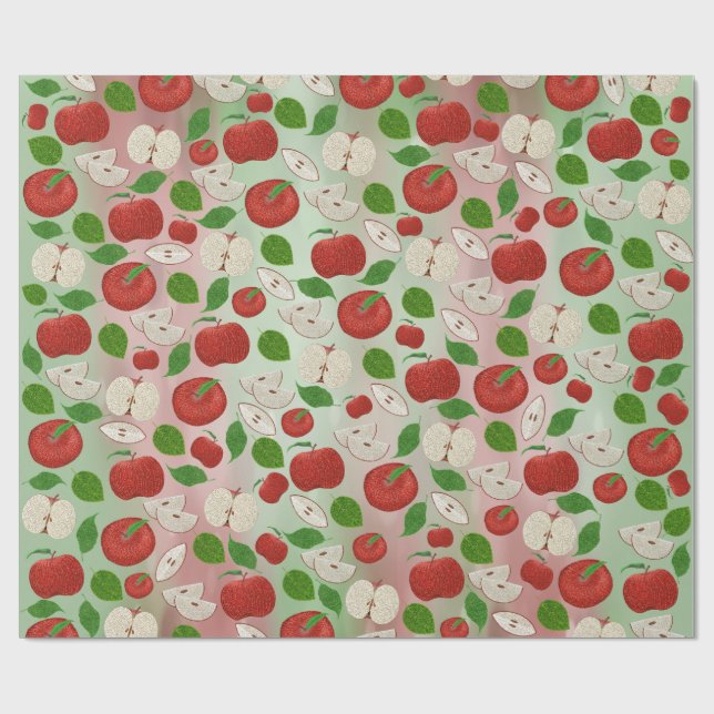 “Apple of My Eye” Stipple Art Wrapping Paper Presentpapper (Platt)