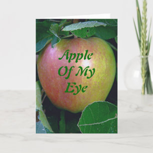 "Äpple of My Öga" (äppelfoto)-gratulationskort Kort