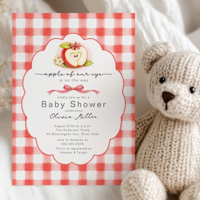 Apple of Our Eye Baby Shower Invitation Inbjudningar (Skapare uppladdad)