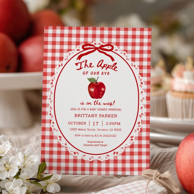 Apple of Our Eye Fall Apple Baby Shower Inbjudningar (Skapare uppladdad)