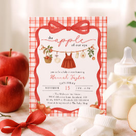 Apple of Our Eye Girl Baby Shower Inbjudningar